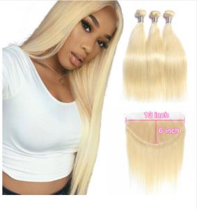 Buy cheap 613 Bloned Straight 3 Bundles Peruvian Human Hair Weave For 18 Years Old Girl product