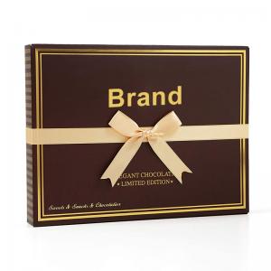 Buy cheap Luxury Chocolate Candy CMYK pantone Gift Packaging Box With Ribbon product