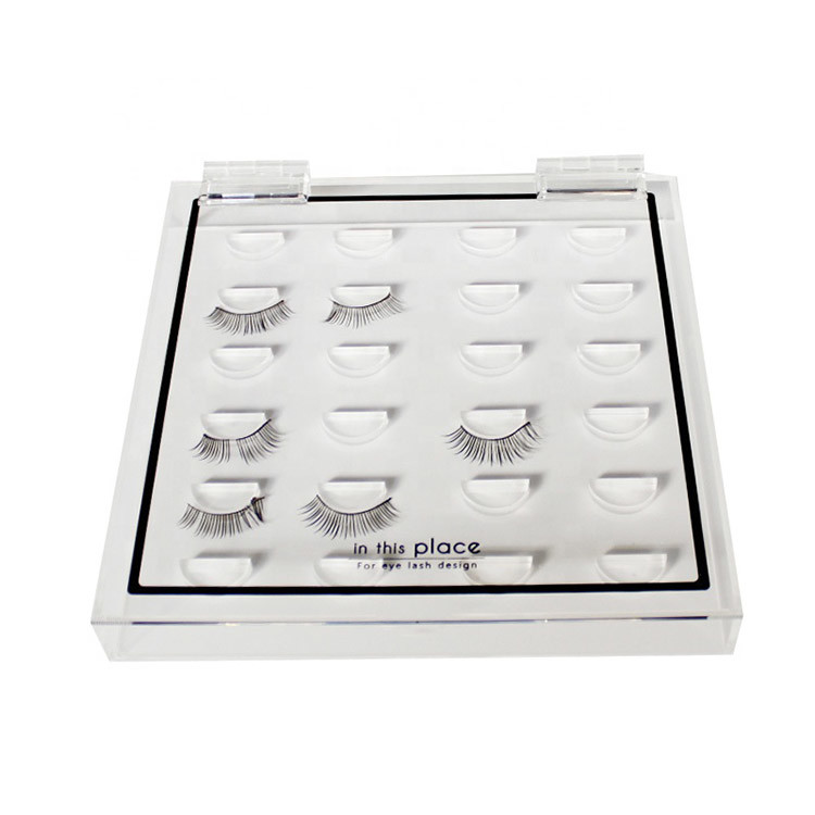 Buy cheap Eyelash Acrylic Display Case Custom Clear Packaging Logo Plastic Mink ROHS Certificated product