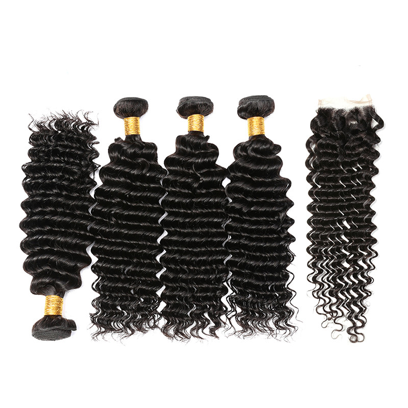 Buy cheap Natural Black 100% Brazilian Virgin Hair / Deep Curly Human Hair Bundles from wholesalers