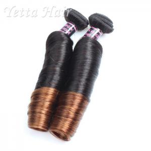 Buy cheap 7A Peruvian Curly Virgin Remy Hair Weft  / Ombre Chocolate Hair Weave product