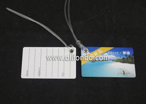 Buy cheap Hard PVC card sheet luggage tag custom printed sample cheap paper luggage tag custom for travel airline company product