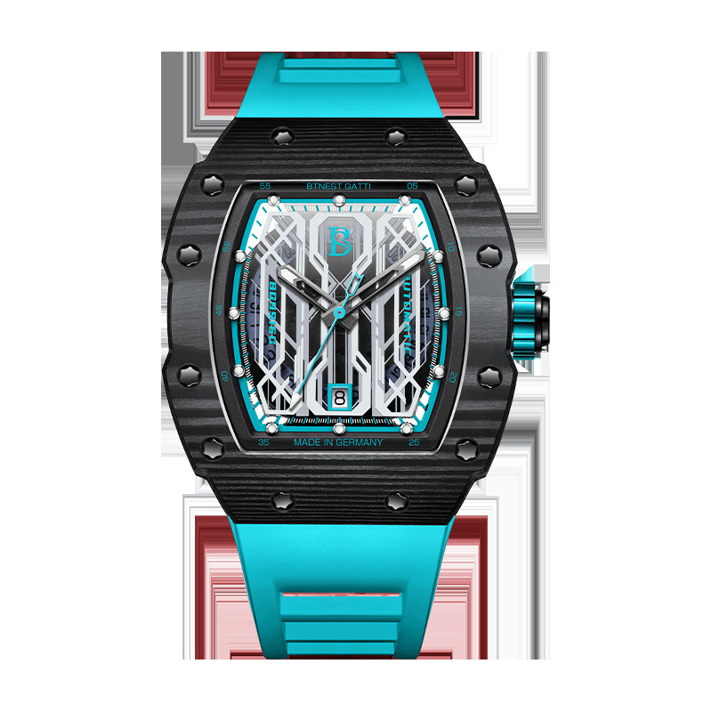 Buy cheap Men'S Fashion Casual Silicone Wrist Watch Sapphire Glass Automatic Mechanical Watch product