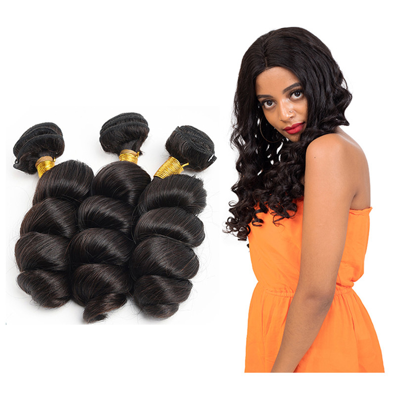 Buy cheap Soft 100% Brazilian Virgin Hair Loose Wave / 100 Remy Human Hair Extensions from wholesalers