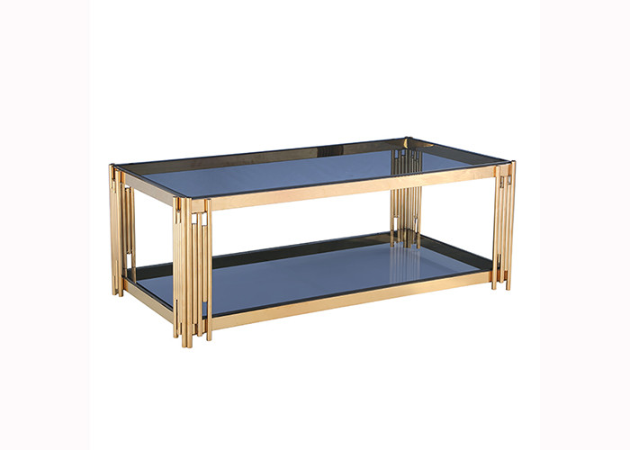 Buy cheap Tempered Glass Top 45cm 24KGS Rectangular Modern Coffee Table product