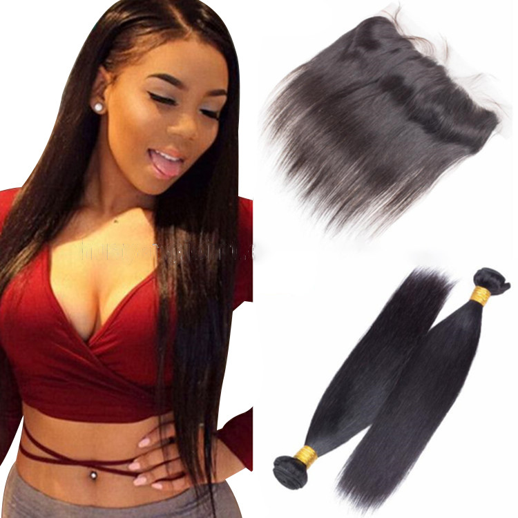 Buy cheap 22'' Cambodian Virgin Hair Straight Bundles With Front No Shedding product