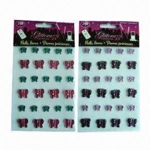 Buy cheap Rhinestone/Crystal Stickers with Eco-friendly Material, Available in Various Sizes and Designs product