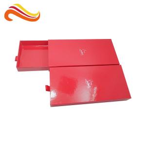 Buy cheap Handmade Glossy Lamination Sliding Drawer Gift Box With Hot Stamping product