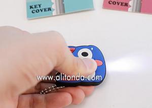 Buy cheap Factory supply cartoon character pvc plastic key cover with led light product