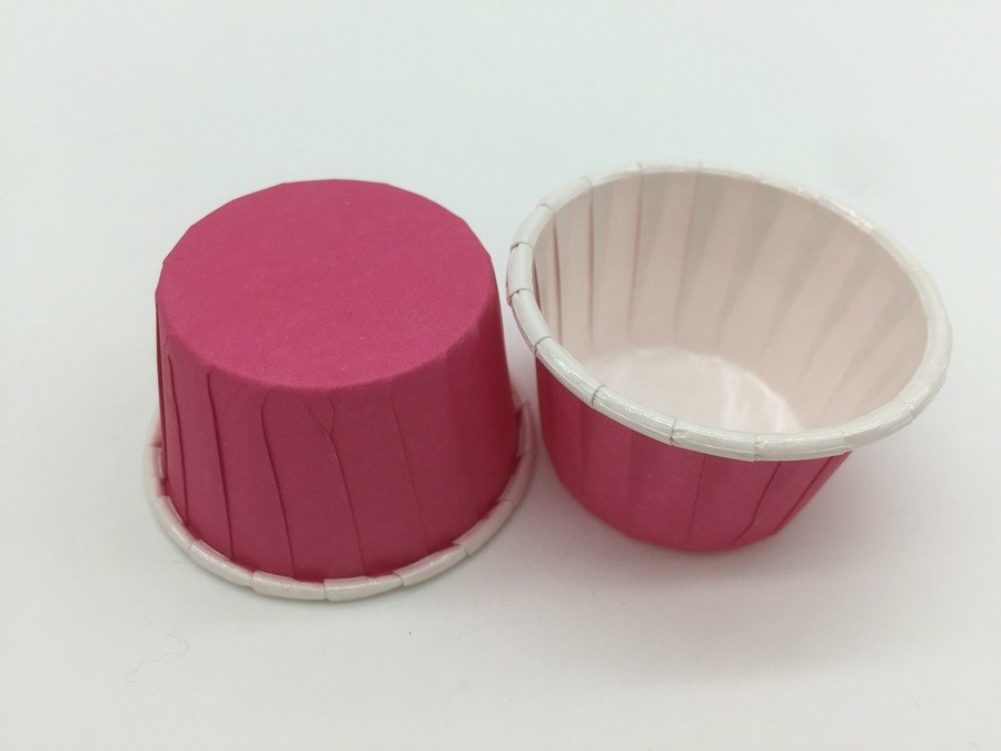 Buy cheap Round Mini Muffin Baking Cups , Hot Pink Wedding Cupcake Wrappers Pass SGS FDA product