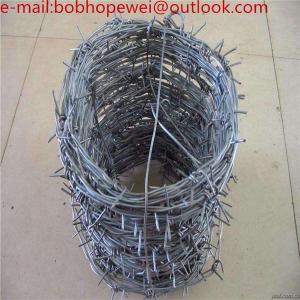 Buy cheap Anti-oxidation High Quality Hot Dipped Galvanized PVC Coated Barbed Wire/barbed wires price per roll product