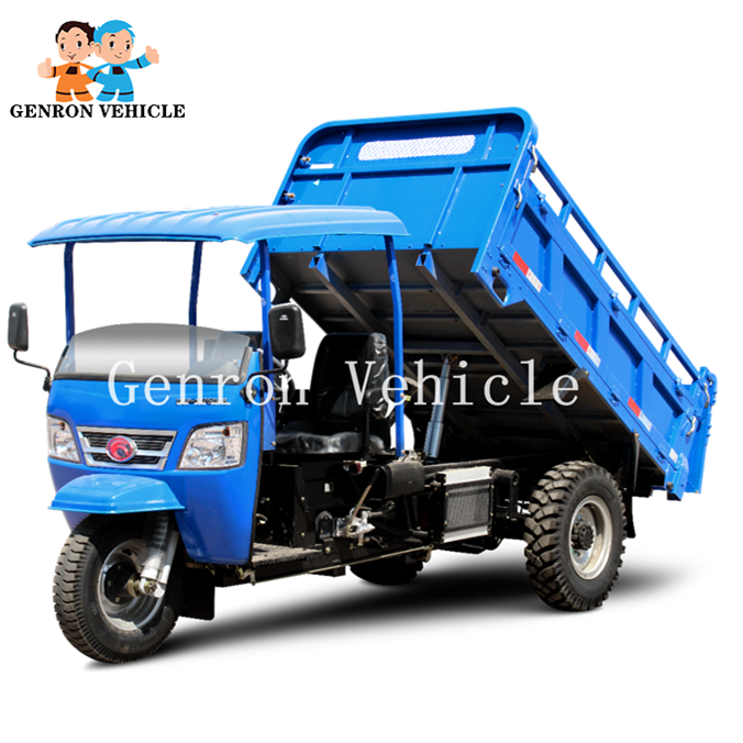 3 Wheels 5 Tons Heavy Duty Tipping motorized cargo tricycle Diesel For Adult