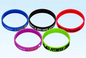 Buy cheap Customize Promotional Rubber Bracelets Printed Silicone Wristbands Ultra Resistant product