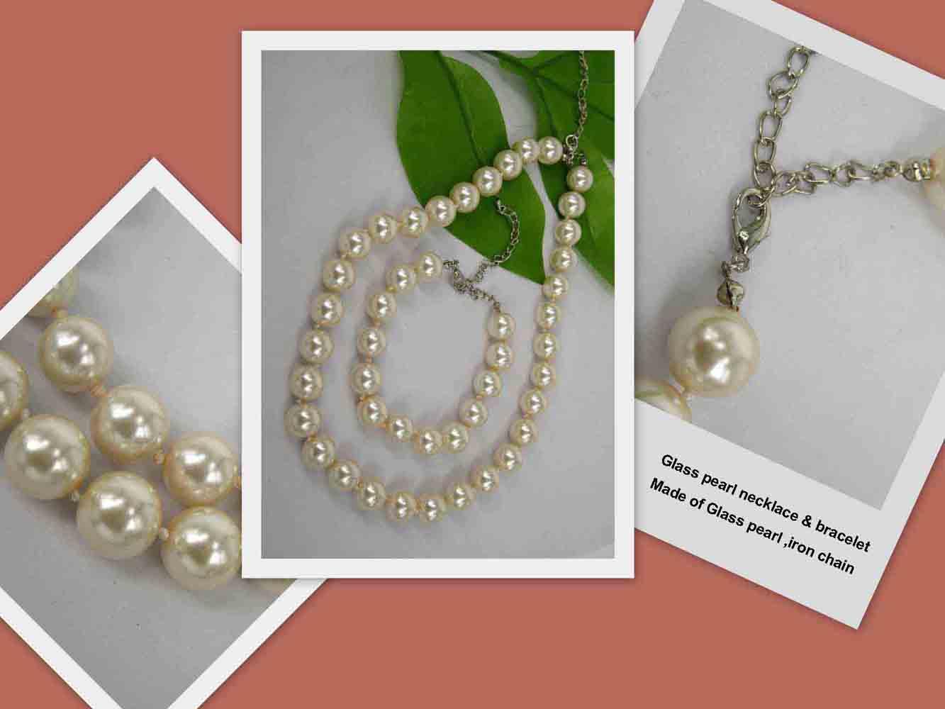 Buy cheap Glass Pearl Necklace And Bracelet (YWTOP090402-8) product
