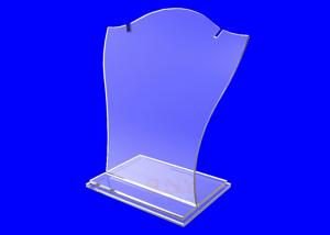 Buy cheap 3mm Custom Acrylic Jewelry Display Racks Blue Mirror Protection product