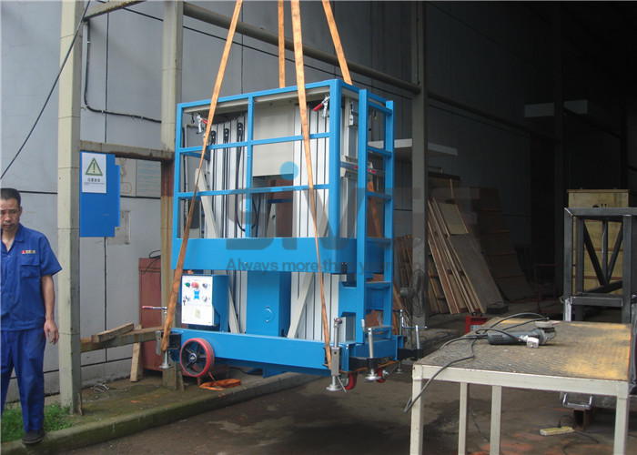 Buy cheap Push Around Vertical Mast Lift , 12 Meter Working Height Electric Work Platform product