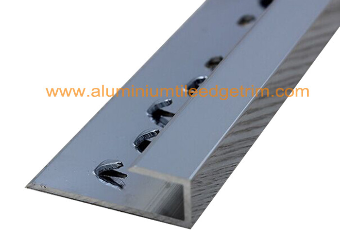 Buy cheap Silver Straight Aluminium Carpet Trim , Carpet Threshold Transition Strip Plates product