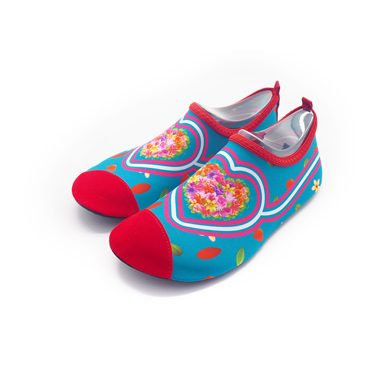 Barefoot Aqua Socks Water Skin Shoes Customized Red Heart Quick - Drying