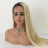 Buy cheap 1b / 613 Blonde Color Straight Wig Ombre Hair Extensions / 100 Real Human Hair from wholesalers