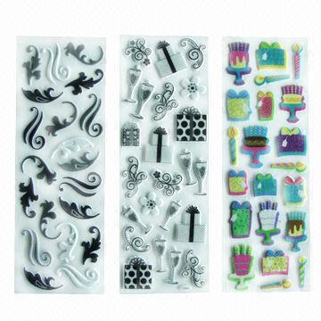 Buy cheap Puffy stickers/foam stickers, eco-friendly material, used for decoration/promotional/advertisement  product