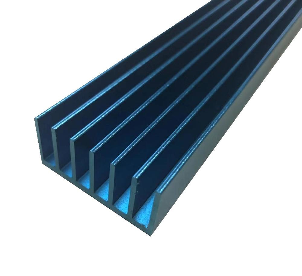 Buy cheap LED Extruded Aluminum Heat Sink Profile Blue Anodized Square Shape product