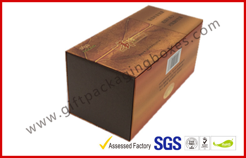 Buy cheap Brown Food Grade Cigar Gift Paper Box  with Tissue Paper Printed product