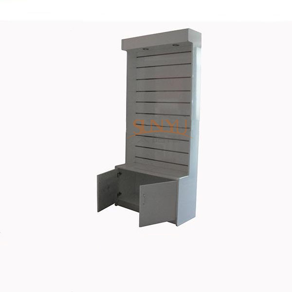 Buy cheap Floor Slatwall Silver Retail MDF Display Stands Storage Customized product