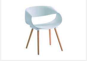 Buy cheap Family Leisure Solid Wood Leg 75cm Height Modern Plastic Chairs 0.24CBM product