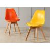 Buy cheap High-quality modern colorful plastic tulip dining chair with beech wood legs, from wholesalers