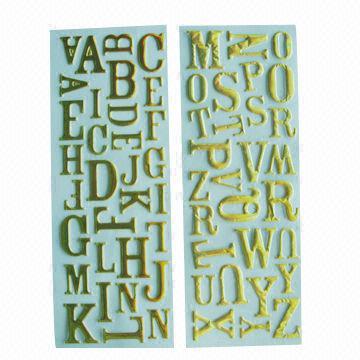 Buy cheap Glitter alphabet puffy stickers/foam stickers, used for anywhere such as bag, book, gift and card  product