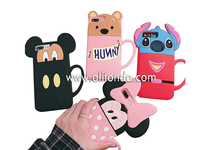Buy cheap Cute silicone animal cartoon phone case supply promotional silicone girls phone cover custom product