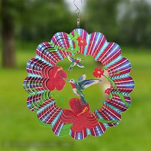 Buy cheap Garden Ornaments Environmentally Friendly Custom Hummingbird Wind Spinner Craft product