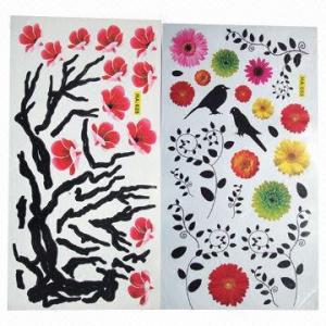 Buy cheap Floral Wall Stickers/Decal, Comes in Various Designs/Sizes, Used for Home Decoration, Eco-friendly product