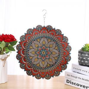 Buy cheap Large Outdoor Kinetic Yard Art Garden ornament Color Mandala Stainless Steel Metal Wind Spinner product