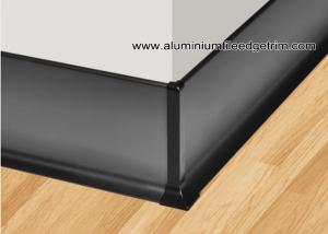 Buy cheap Kitchen / Bathroom Bottom Line Aluminium Skirting Board Matt Black 60mm / 80mm / 100mm product