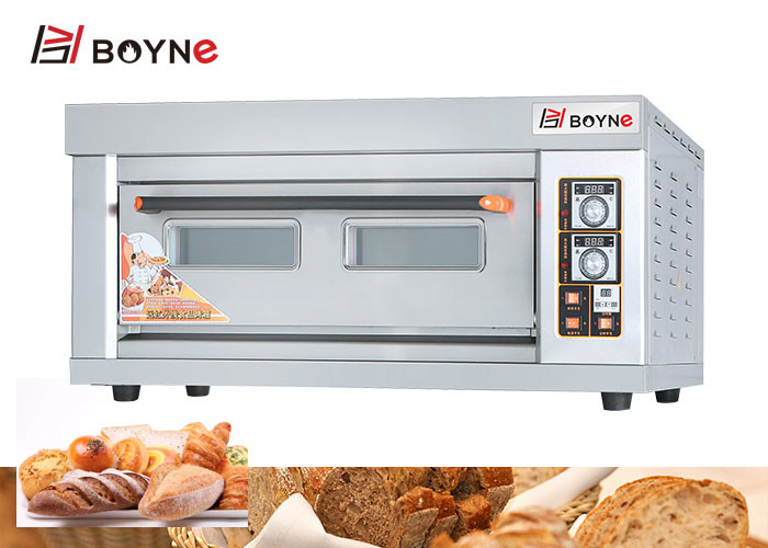 Buy cheap 1220mm 1 Deck 2 Trays Industrial Electric Oven SS 6.6kw Bread Baking Oven product