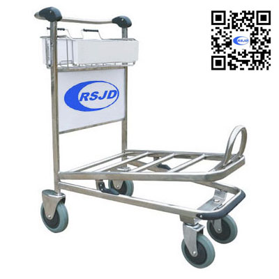 Buy cheap 4 wheels stainless steel airport luggage trolley cart product