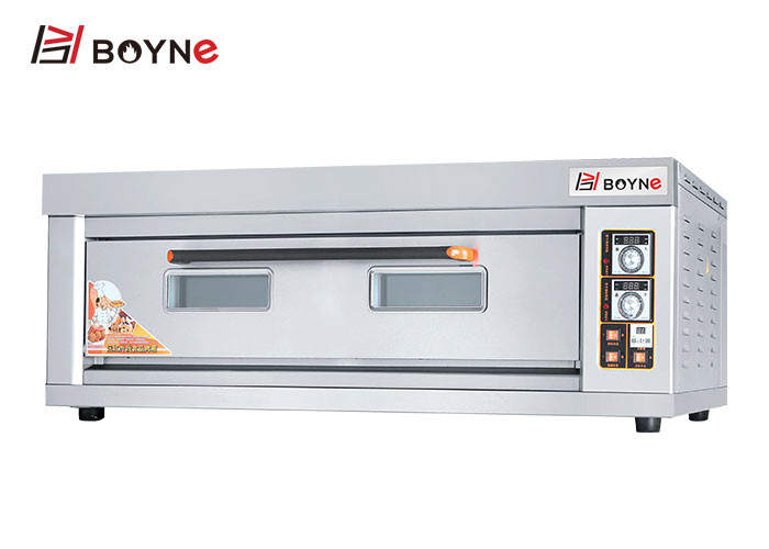 Buy cheap Commercial Double Glass Door Bakery Deck Oven  Stainless Steel  1 Deck 3 Trays Bread Oven product