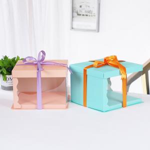 Buy cheap Recycled Birthday Cake Gift Packaging Boxes With Transparent Window product