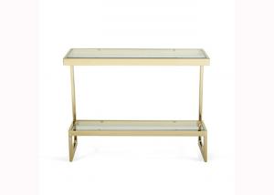 Buy cheap Double Layers 30KGS 79cm Modern Glass Console Table product