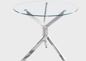Buy cheap Chromed Sliver Steel Leg 80x80cm Modern Dining Room Table product