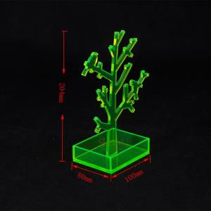 Buy cheap Translucent Green Acrylic Jewellery Display Stands With Tree Shape product