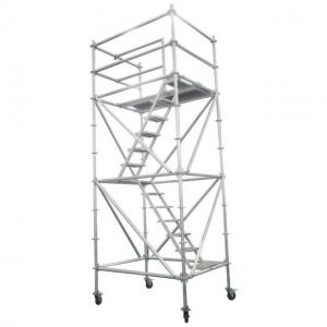 Buy cheap H Frame Aluminum Mobile Steel Scaffolding Movable With Wheels Easy Install product