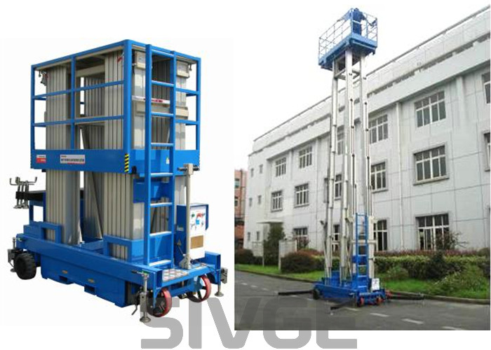 Buy cheap Four Mast Two Men Aerial Work Platform With 8m Working Height 480 Kg Load Capacity product