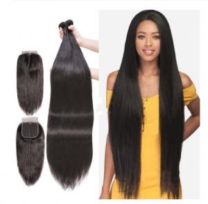 Buy cheap Unprocessed Peruvian Virgin Human Hair Extensions 40 Inches Silky Straight product