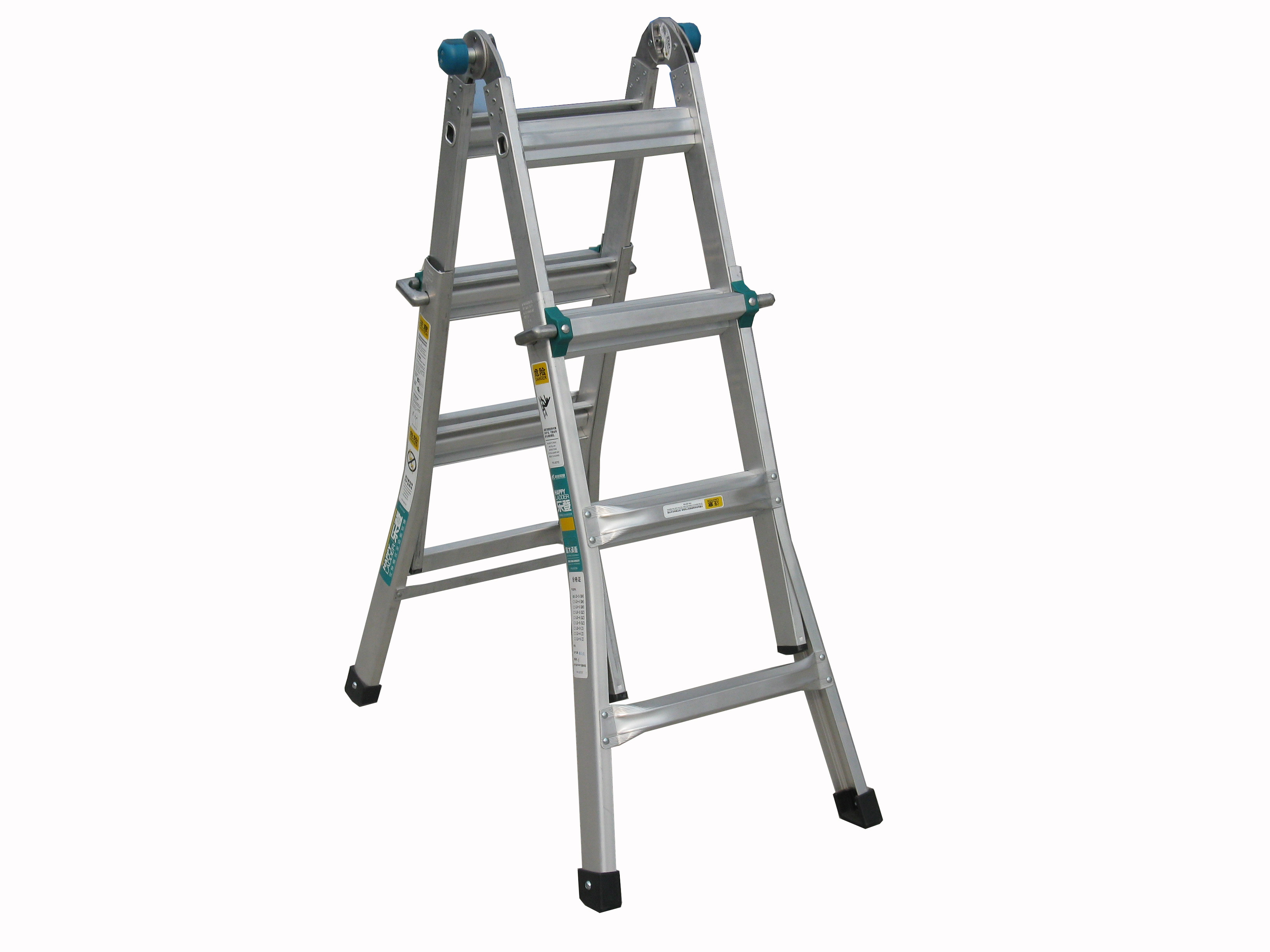 Buy cheap 1.2*1.5mm Foldable Aluminium Ladder , Aluminium Telescopic Ladder With Wheel product