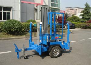 Buy cheap Vertical Trailer Mounted Man Lift , Single Mast Trailer Boom Lift For Window Cleaning product