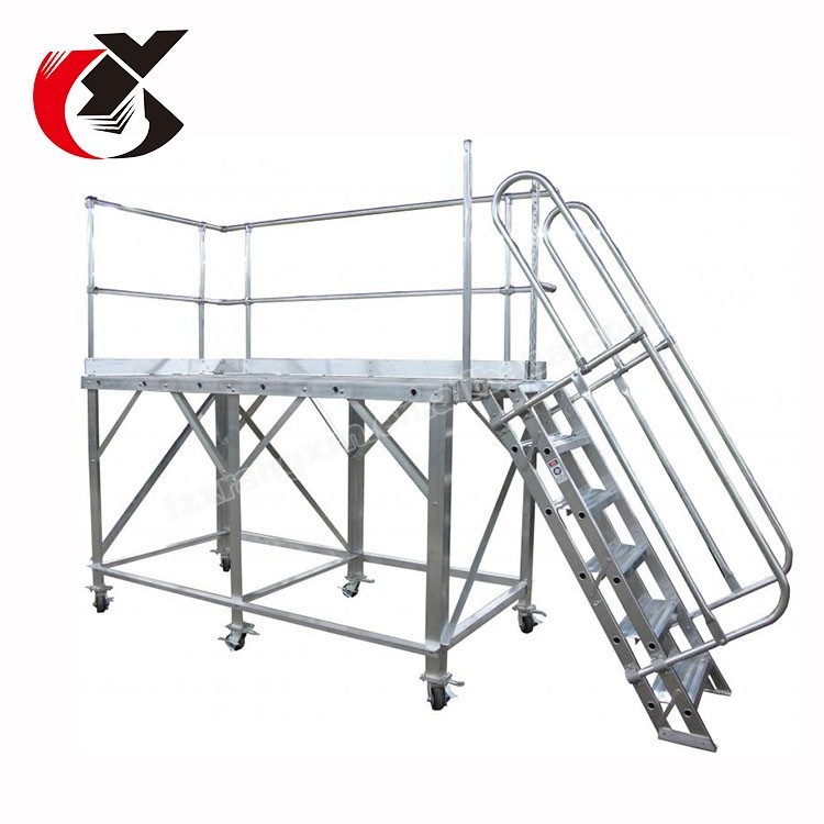 Buy cheap Silver Aluminum Aerial Work Platform , Folding Scaffold Platform 500KG product