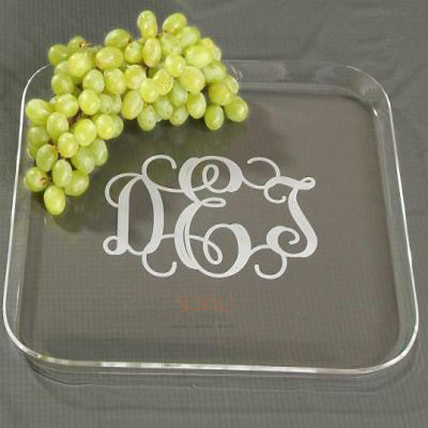 Buy cheap Unique Plexiglass Food Display Trays PMMA Transparent Fruit Stack Service Stand product