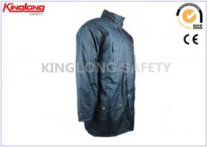 China Microfiber PVC Windproof Winter Work Jackets Industrial Safety Clothing With Hood on sale